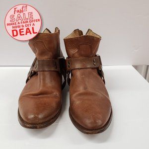 Freebird Leather Chukka Booties Zip-up Brown Sz 8